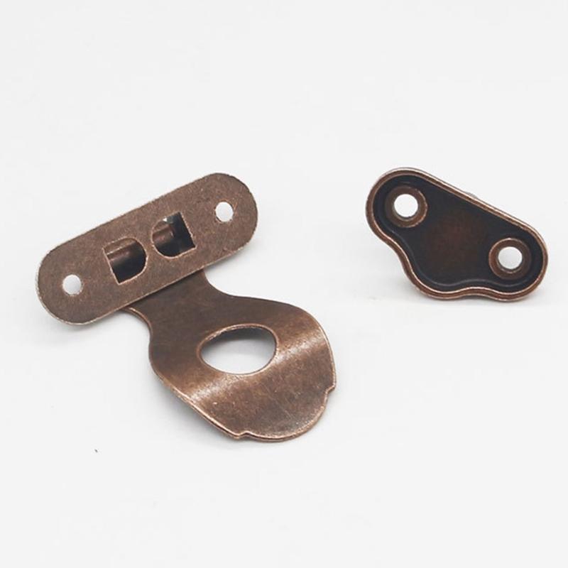 10Pcs Furniture Buckle Clasp Lock Vintage Decorative Latches Hasp Zincs Alloy Hasp Clasp Latches Decorative Lock Buckle