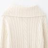 Spring 2025 Women's Slim Fit Knitwear with Eight-Strand Braid Lapel