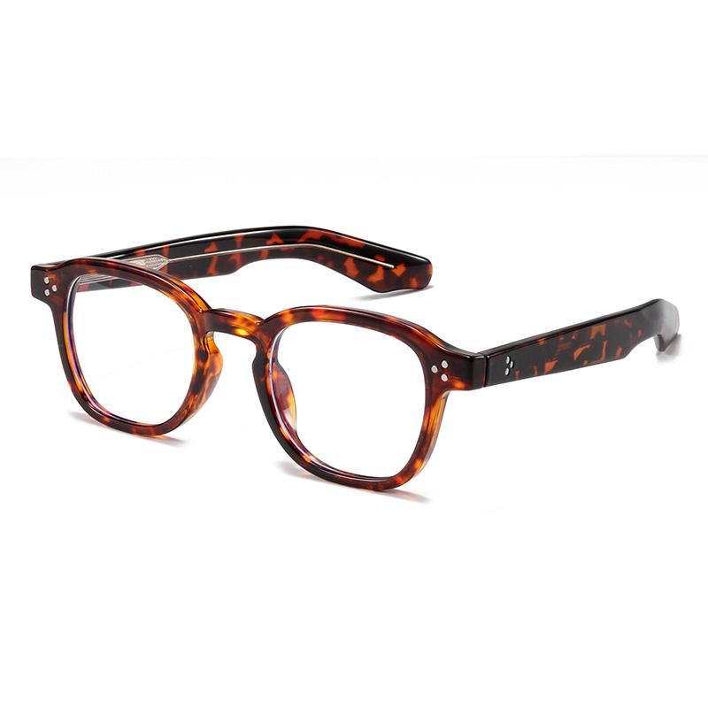 Rivet Frame Oval Student Myopia Spectacles 1.56 Single Anti Blue Rays Shortsighted Prescription Eyeglasses 0 -0.5 -0.75 To -6.0