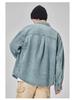 GURBAKS Herren Hellblaue Denim Hemdjacke - Trendige Workwear mit lockerer Passform für Frühling und Herbst