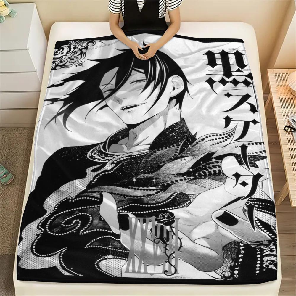 Coperta in Flanella con Stampa Black Butler, Alta qualità Confortevole per Tutte le Stagioni, Decorazione per la Casa, Calore e Comfort, Perfetta per Regali di Natale08