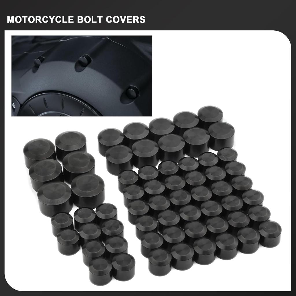 Motorcycle Bolt Covers Head Bolts Engine Toppers Caps Kit for Harley 2017-2024 Touring Road King Street Glide Electra Road Glides 2018-2024 Softail