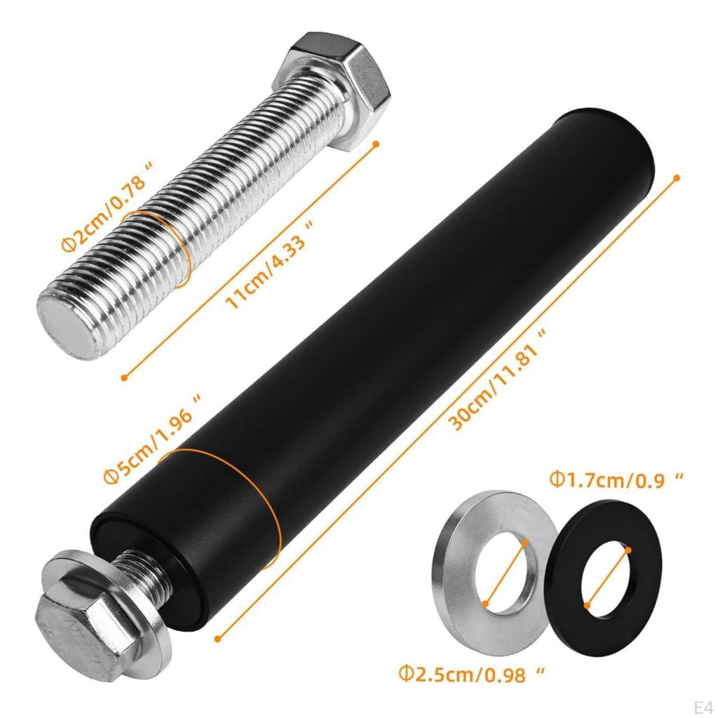 Exercise Plate Holder Space Saving Storage Rod with Hex Nut Heavy Duty Weight Peg 18MM Single