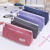 Corduroy Pencil Case Large Capacity Double-Layer Pencil Pouch for Middle School Office Cosmetic Bag Multi-Purpose Stationery Organizer for Pens Makeup