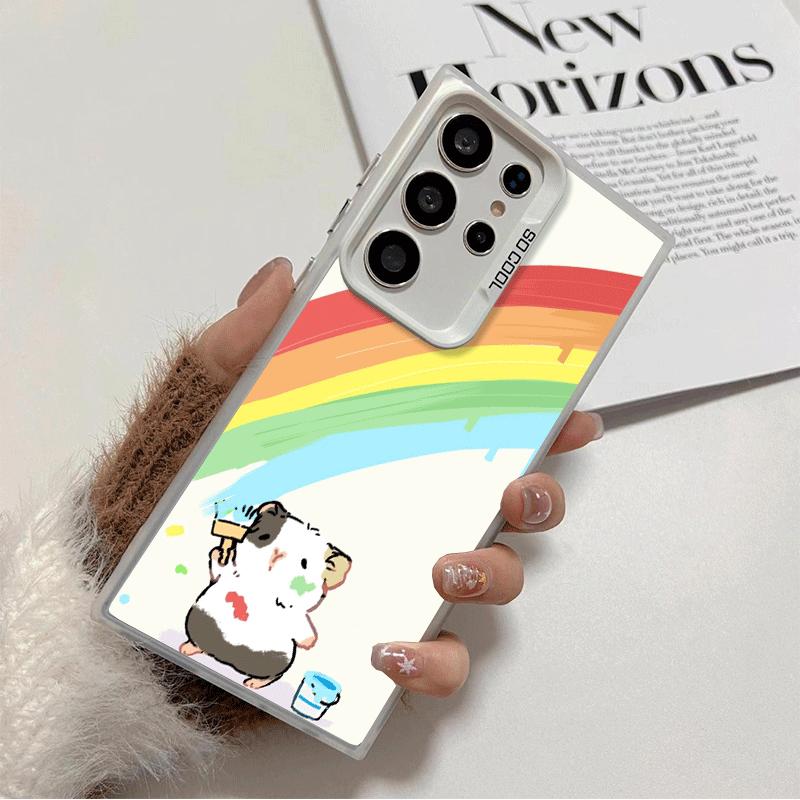 Cartoon Cute Hamster Shockproof Phone Case for Samsung Galaxy S26 Edge S25 Ultra S24 FE S23 Plus S21 Cover Anti Fall Fundas