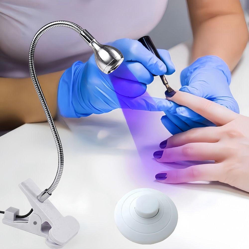 Clip-On UV LED Nail Lamp Foot Pedal Switch Gel Polish Curing Lamp  Professional Use