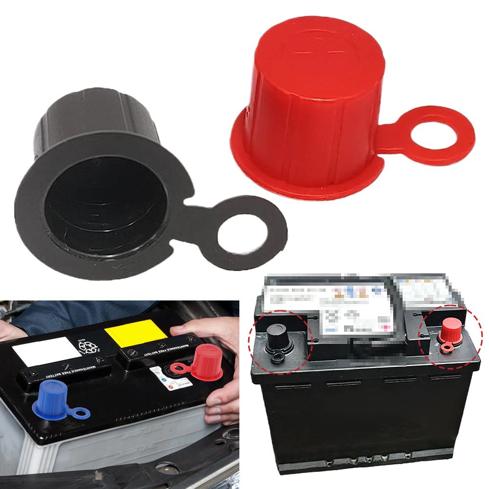 Pair Battery Terminal Post Battery Cap Cover For Ignition Device Negative And Positive Pole Terminal Protector Cap