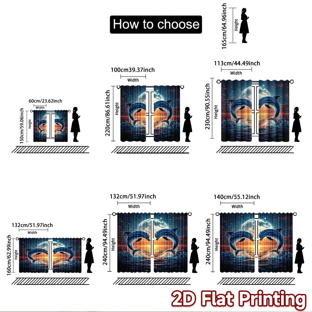 2D flat Photography Backdrop Background Banner Dolphins Jumping at Sunset 100% Polyester Family Party Use for Suitable for