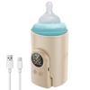 ABS Portable Bottle Warmer Bag 360° Heating Baby Bottle Warmer Bag 6 Temperature Setting Intelligent Milk Warming for Home