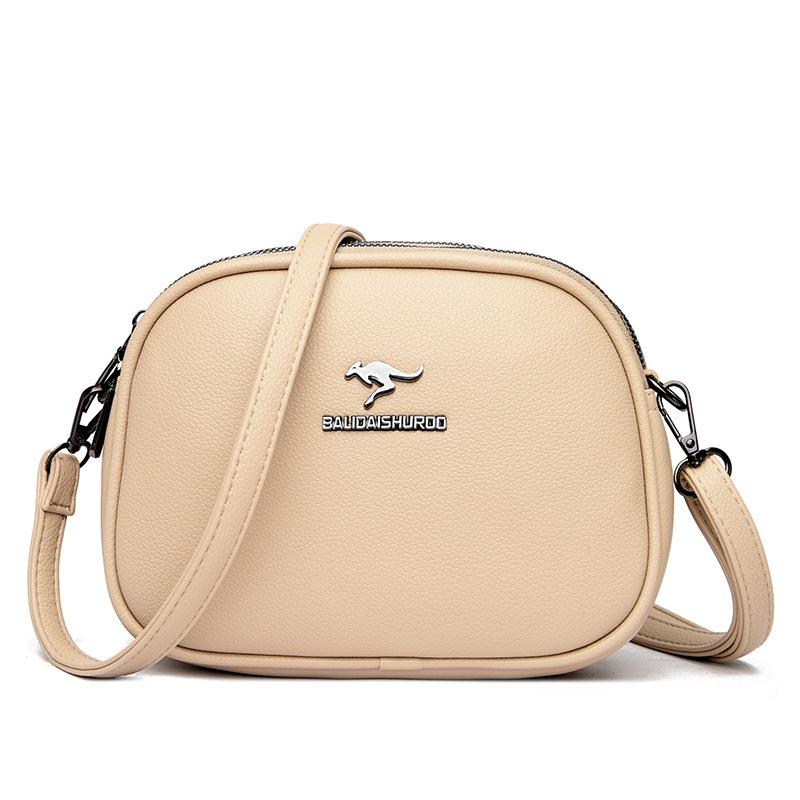 Three-layer Round Small Bag for Women In Summer New Women's Shoulder Bag Solid Color Casual Large Capacity Mobile Phone Bag for Women