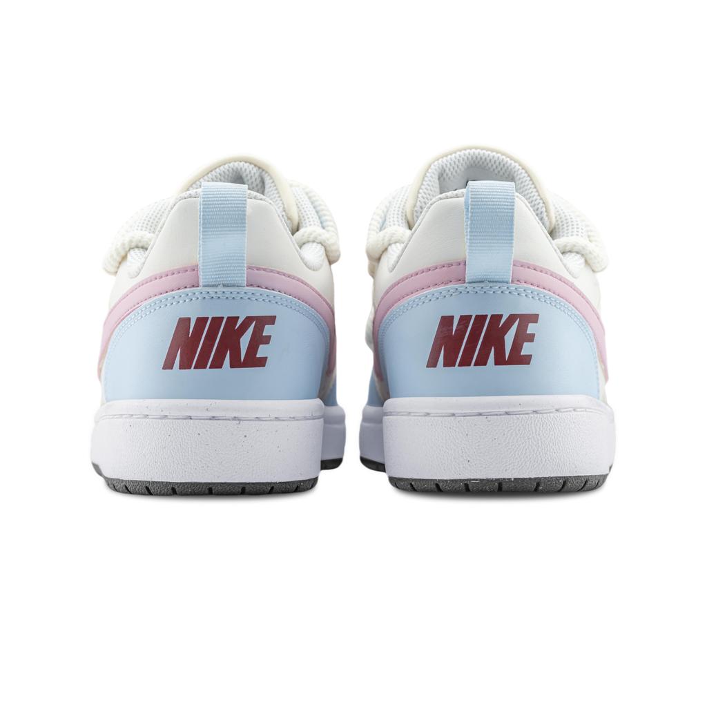 Nike Court Borough PEEKABOO Sea Salt Milk Foam Double Lace Up Low-Top Skateboard Slip-Resistant, Cushioning FV8120-141(team-)-Random Packaging Bags