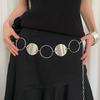 Fashionable Metal Round Disc Splicing Women'S Waist Chain Dress Decoration Body Chain Jewelry Accessories