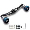 HEIGHTEN Snellehåndtak Luftfartsaluminium Shimano Daiwa Abu Garcia Universell Engn-serien V2.0 105/115mm (Svart, V2.0-115mm) (0153)