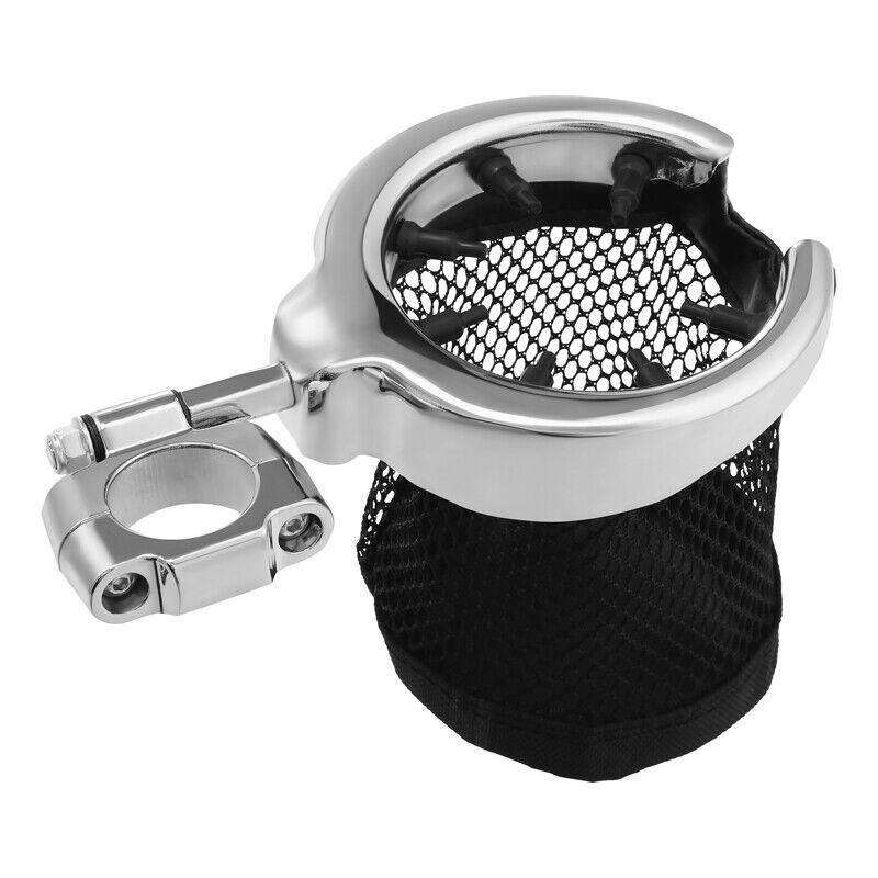 Universal Motorcycle 1.25" Handlebar Mount Drink Cup Holder For Harley