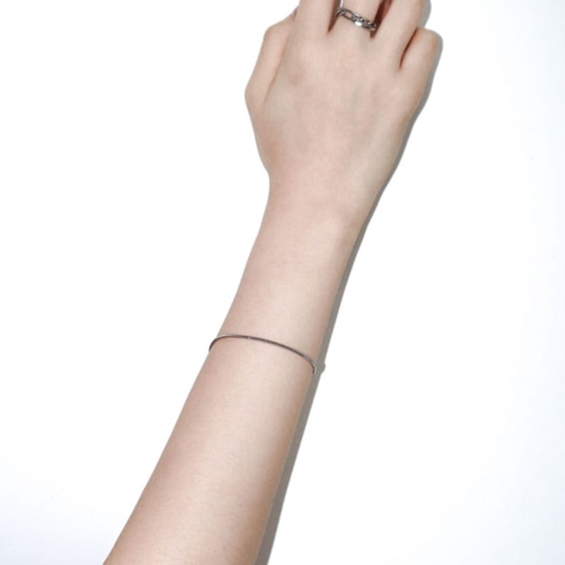 Baroque Stone Thin Snake Chain Bracelet