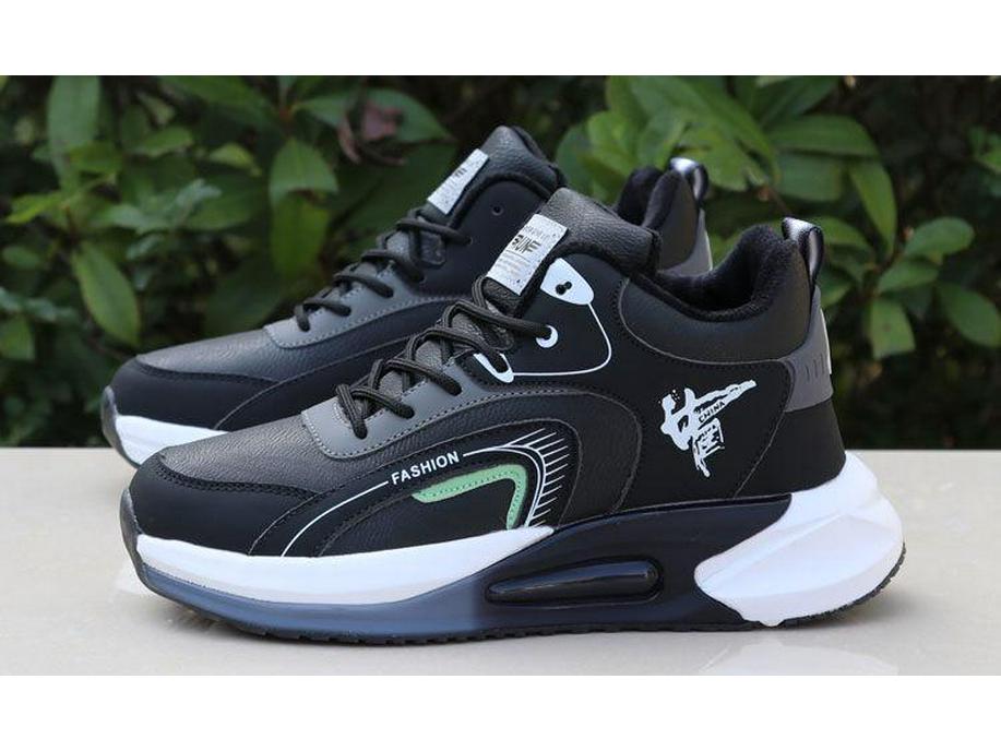 2025 Men's Winter Leather Running Shoes - Waterproof, Velvet-Lined, Warm Casual Sports Sneakers