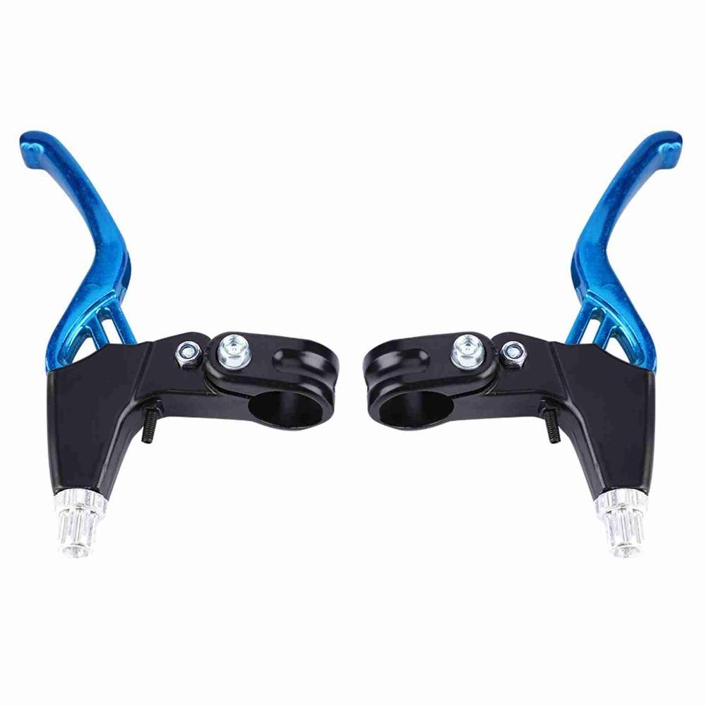 1 Pair Aluminum Alloy Bicycle Brake Levers 4 Finger Grip Universal Fit Bike Brake Handle Lightweight 2.2cm Diameter