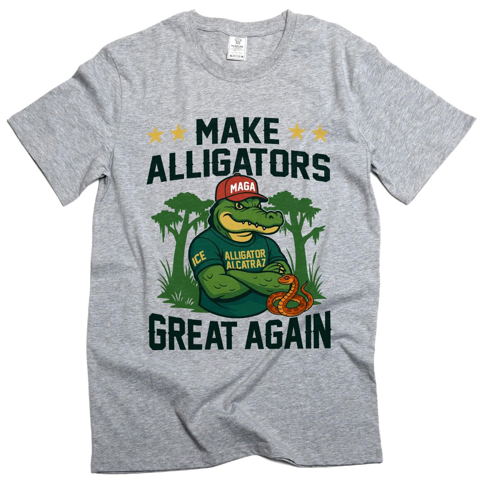 Make Alligators Great again T-shirt Alligator Alcatraz Tee shirt Trump Tee shirt 2XL