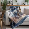 Tuniu Cozy Winter Forest Throw Blanket Soft Fleece Blanket for Sofa Bed Bedroom Living Room Decor