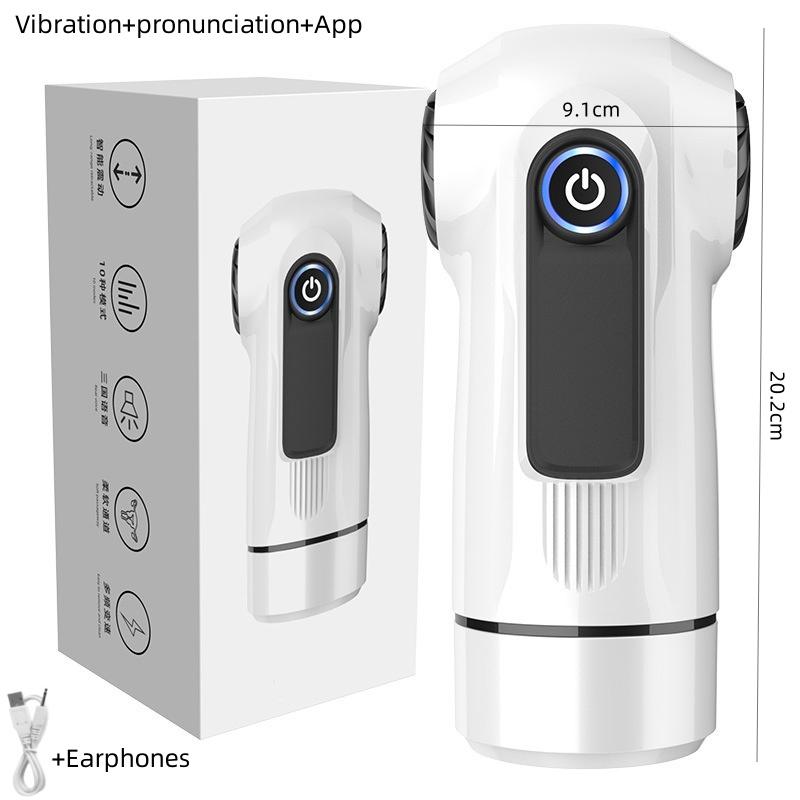 Intelligent Vibration Aeroplane cup 3D Simulation Vaginal Masturbator Oral Sex Pronunciation Vibration Blowjob Male Masturbator