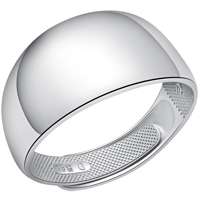 Uomo Argento 925 Live Open Uomo Versione Allargata Uomo Trendy Giapponese E Coreano Personalità Singolo Semplice Anello Accessori