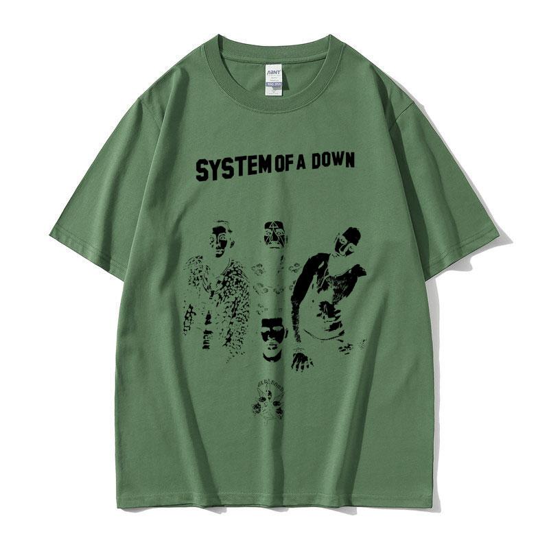 Alternative Metal Rock Band System of A Down Graphic Tshirt Unisex Women Clothing Casual Vintage Oversized Short Sleeve T Shirts