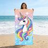 Unicorn Pattern Beach Towel Soft Microfiber Extra Large Absorbent Bath Towel for Travel Swimming Pool Surfing Yoga Camping Beach