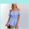 Striped Summer Women Casual Playsuit Stylish Ladies Jumpsuit For Beach Days