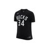 Milwaukee Bucks Giannis Ne. 34 Grafické tričko s kulatým výstřihem Pánské topy Černé DM0412-010
