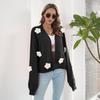 GMXIA Women's Vintage Casual Flower Printing Autumn Winter Long Sleeve Sweater & Coats  Sweater Coat