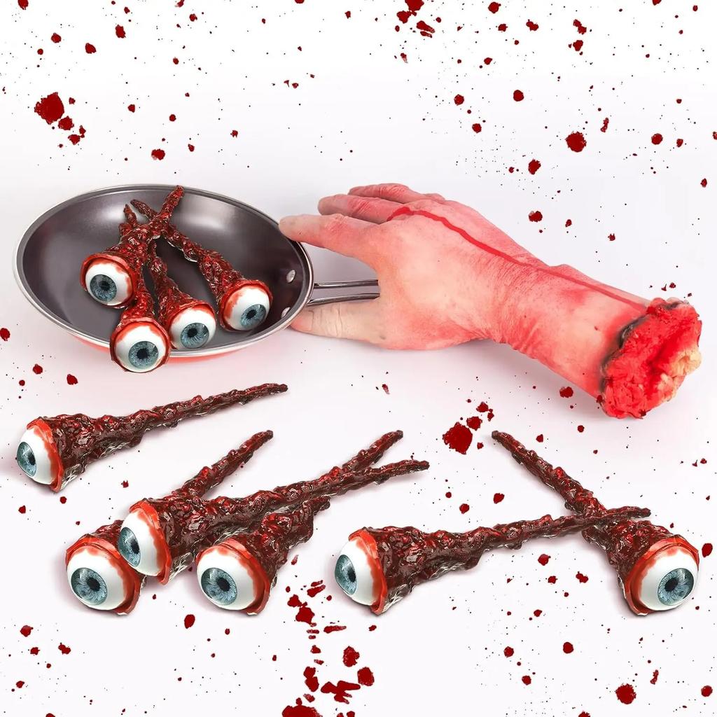 Halloweenové falešné oční bulby Vykulené oční bulby Rekvizita Realistické hrůza Realistické krvavé simulované oční bulby pro Halloweenskou párty
