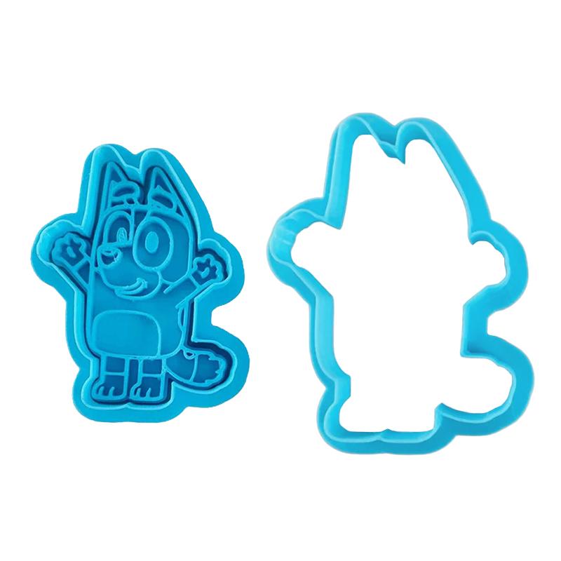 Bluey Desene Animate Drăguț Mic Creativ Formă Tort Bluey Bingo Plastic de Înaltă Calitate Formă Biscuiți Prăjituri Modelare Cadou Pentru Copii blue