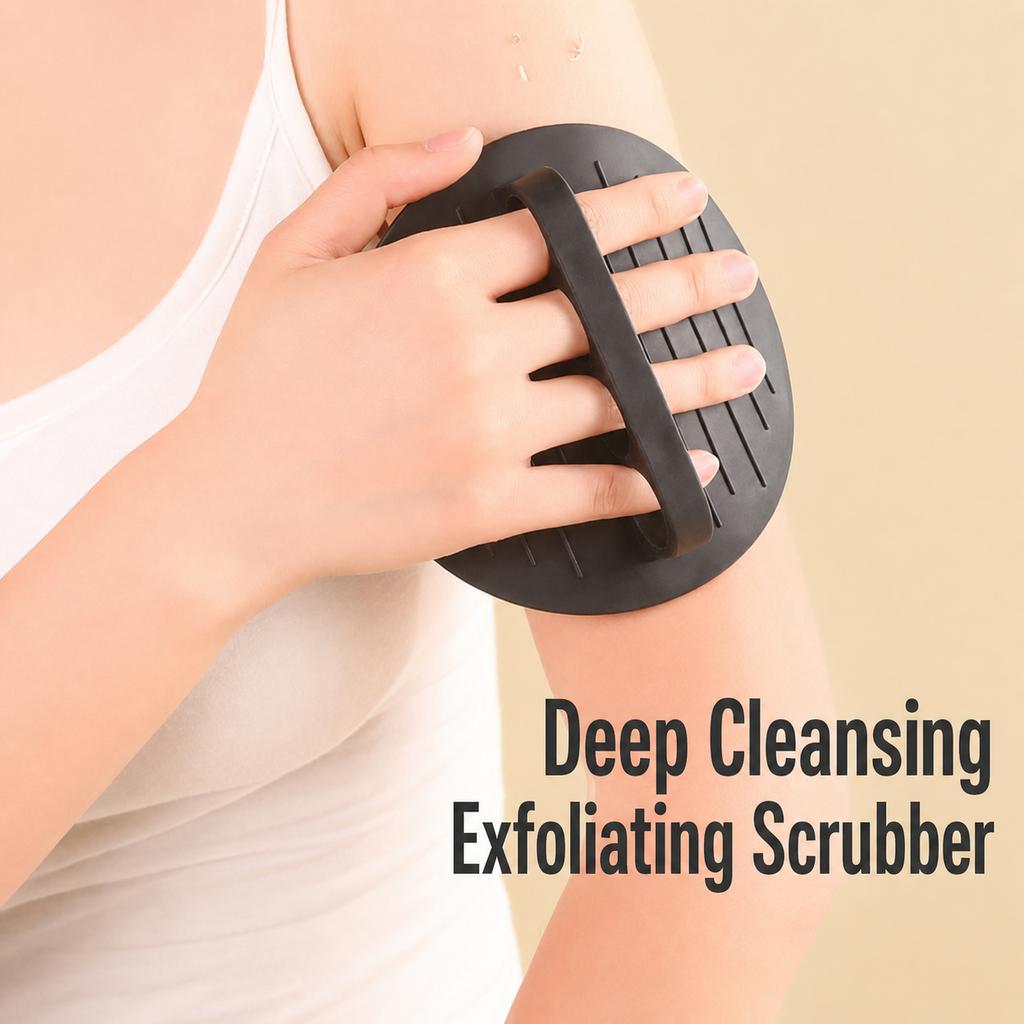 Body Cleansing Scrubber Round Back Cleaning Scrubber Body Exfoliating Scrubber Smooth Grip For Legs Women'S Skin Back