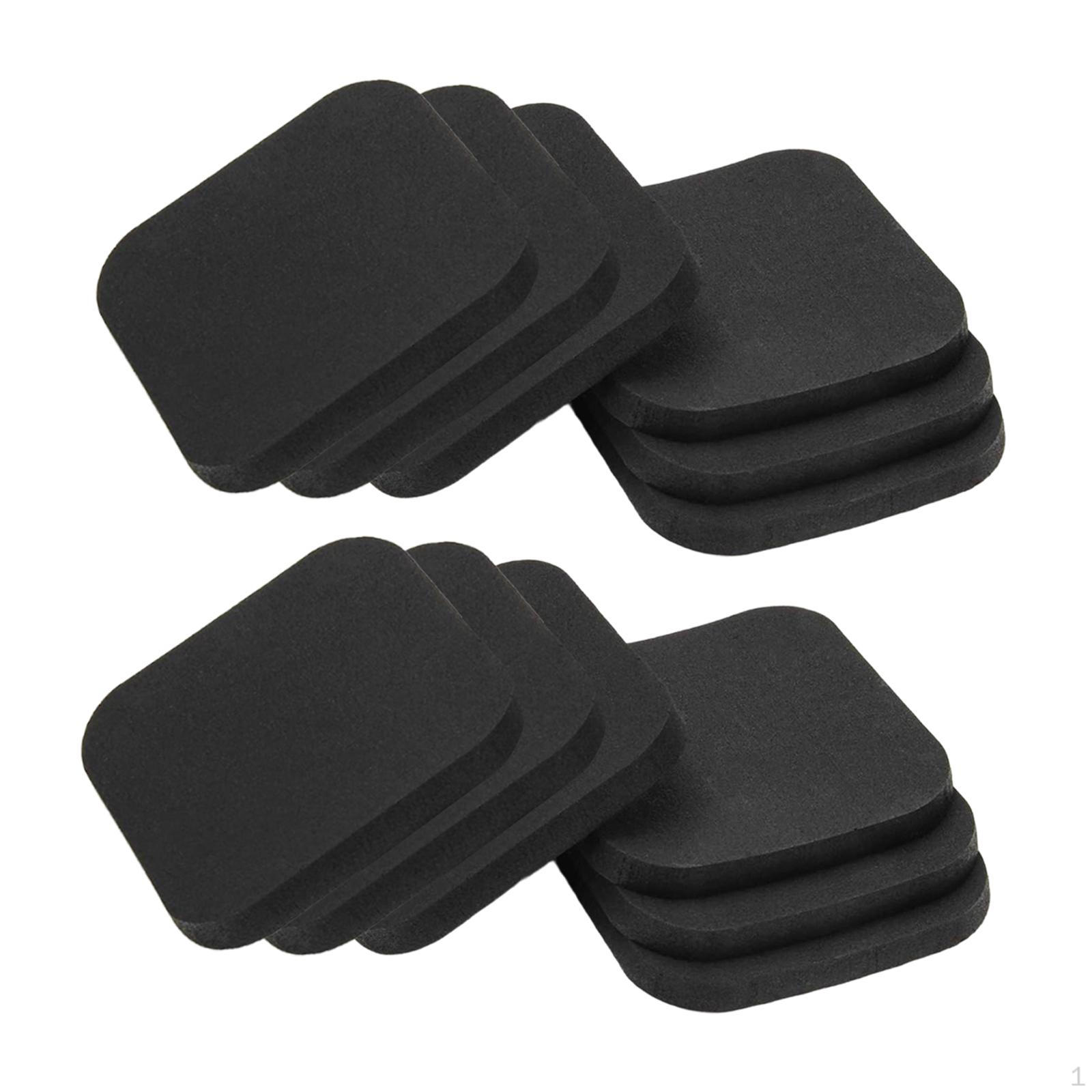 12 Pieces Treadmill Mat Anti Vibration Multifunctional Rubber Pad Exercise Equipment for