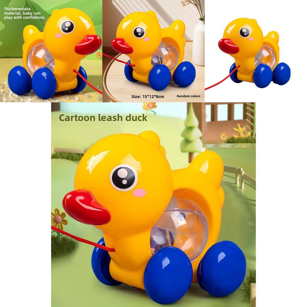 Childrens Puzzle Toy Ride On Cart With Pull String Duck Baby Toy For Toddlers