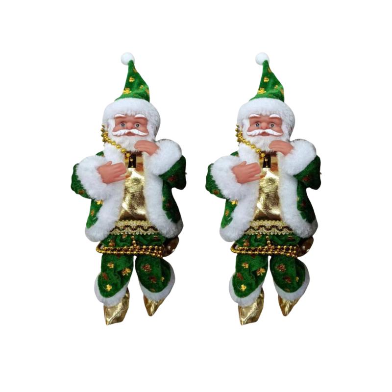 Santa Claus Electric Toys Santa Claus Climbing Beads Christmas Doll Climb Up And Down Battery Operated Christmas Decor Ornament