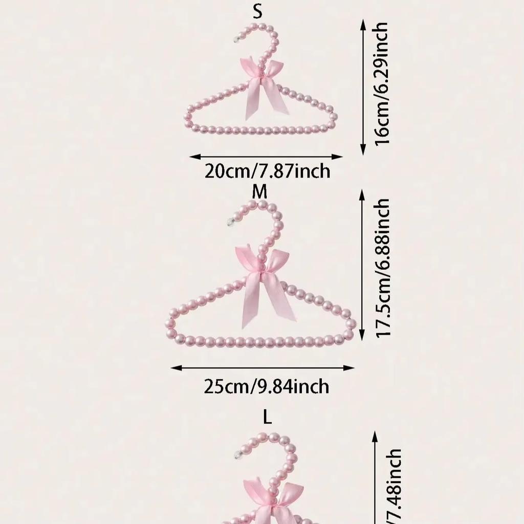 1pc Pet Pearl Hanger, Cat and Dog Hanger, Cute Mini Bow Small Hanger, Suitable for Clothes, Pet Clothing and Accessories
