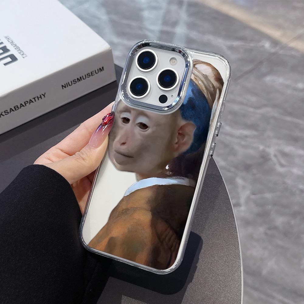 New Creative Monkey Pattern Phone Case For iPhone 17 16e 16 15 14 13 12 11 mini Pro Max X XR XSMAX 8 7Air Plus Transparent Cover