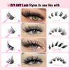 Eyelash Book Mixed False Eyelashes 392 Clusters Large Capacity D Curvature Curled Eyelashes