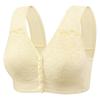 Plus Size Cotton Lace Bra for Mature Women Soft Thin Cup Front Closure Wireless Tank Top Bra Comfortable Full Coverage Supportive Underwear