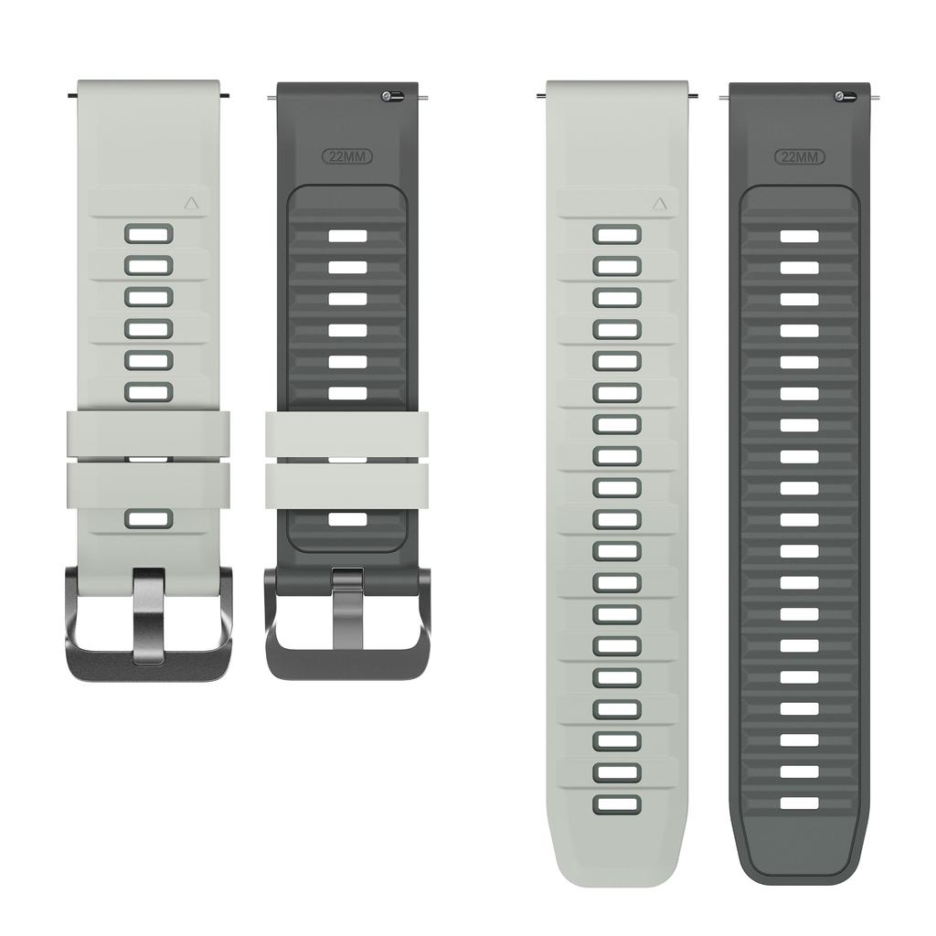 22mm Watch Strap For Suunto RACE 2 S / Run / Ocean / Vertical Two-Tone Silicone Band For Suunto 5 9 Peak Pro Wristband Bracelet