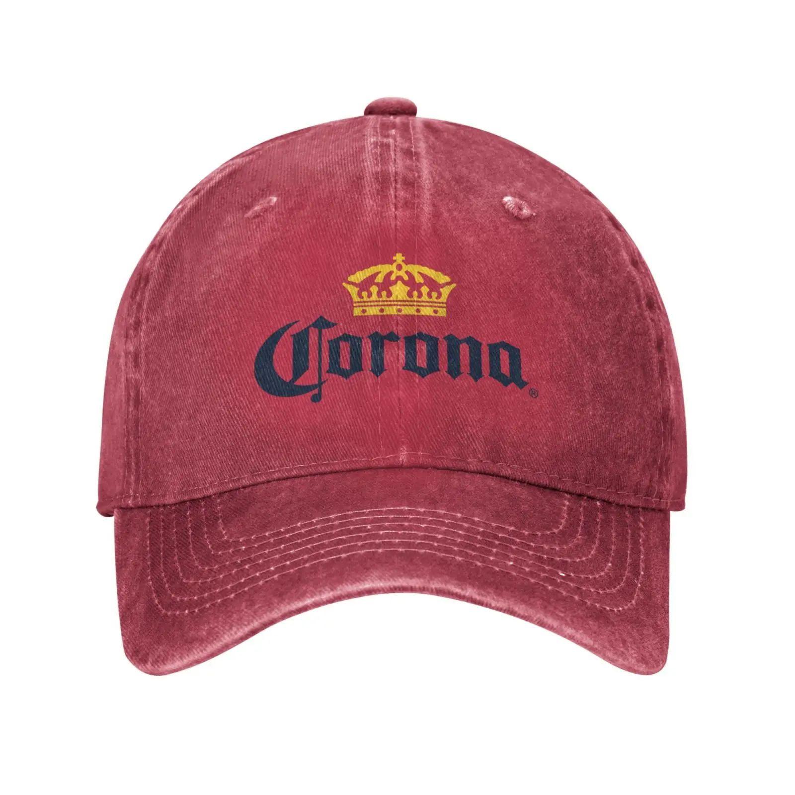 

2026 Corona Baseball Cap Classic Beer-print Cowboy Hat Unisex Teens Trucker Dad Hat Sunshade Running Hippie Snapback Cap Casual Adjustable