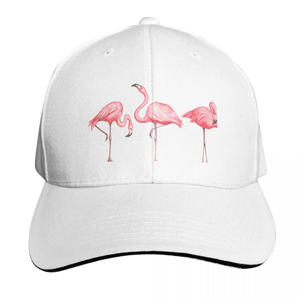Flamingo Pattern Black Baseball Cap cute Funny hats Wild Ball Hat Beach Designer Unisex Womens