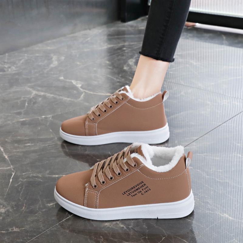 New Snow Boots Winter Outdoor Women Shoes Warm Fur Plush Lady Casual Shoes Lace Up Fashion Sneakers Platform Snow Boots