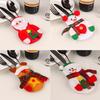  8pcs Christmas Tableware Holders Knives Fork Cutlery Bag Kitchen Xmas Snowman