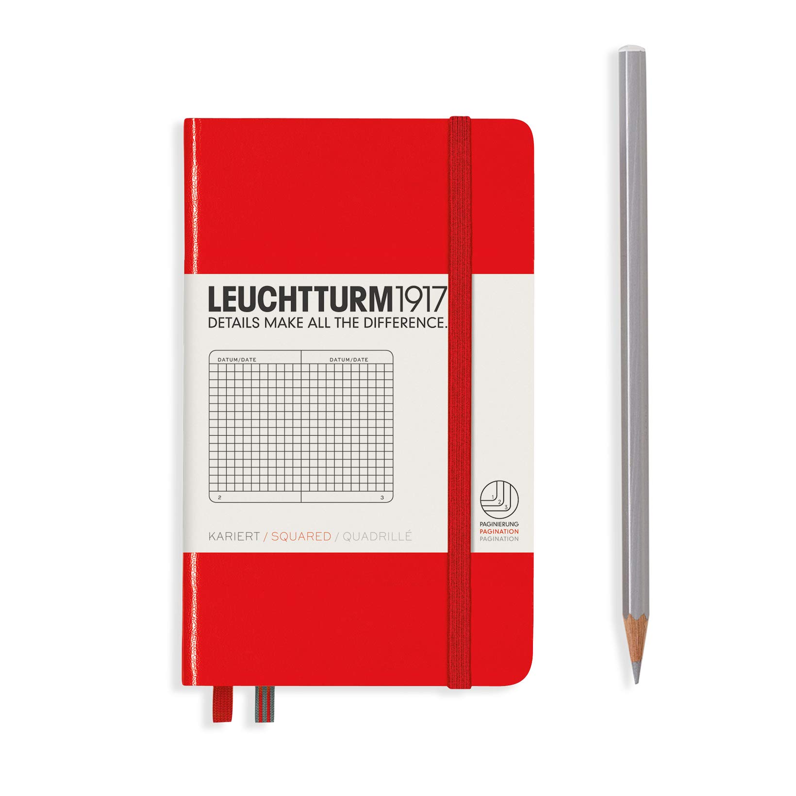 

Leuchtturm Notebook, A6, Grid, Red, 332077