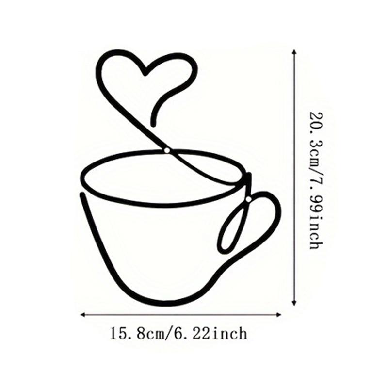 

1/3pcs Set of Creative Coffee Wall Decals, Café Decorations, Craft Stickers for Wall Art, Indoor Wall Decor, Home Decoration