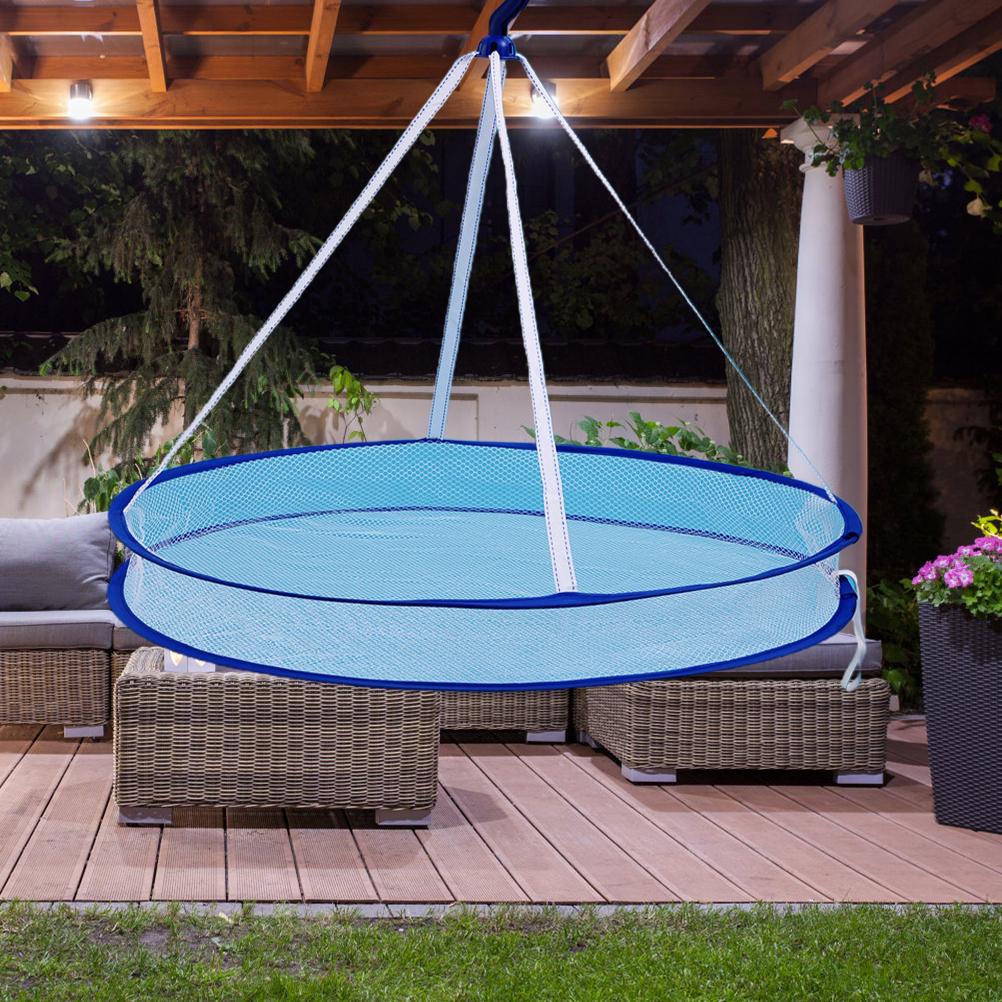 Folding Drying Clothes Basket Mesh Underwear Drying Rack Windproof Laundry Drying Underwear Basket