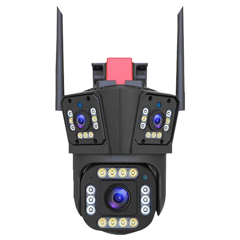 

Q323 4K 3-Lens HD Wireless WiFi Camera 360-Degree Night Vision Surveillance Camera,EU Plug A