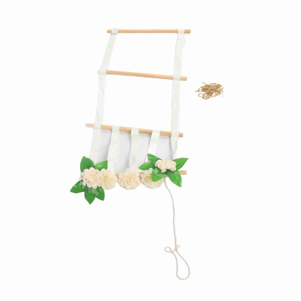 Hairpin Storage Organizer Rustic Flower Hanging Hair Accessories Holder Bedroom Wall Hanging Decor